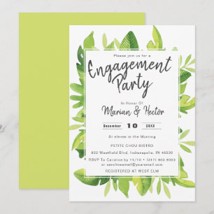 Invitation de la partie d'engagement tropicale de 