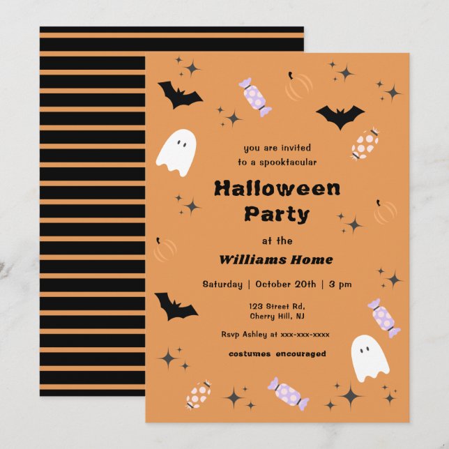 Invitation de la partie d'Halloween parloctaculair