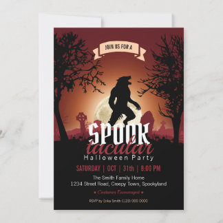 Invitation de la partie d'Halloween Spooktacular