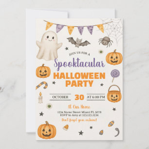 Invitation de la partie d'Halloween Spooktacular