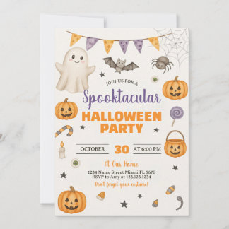 Invitation de la partie d'Halloween Spooktacular