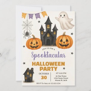 Invitation de la partie d'Halloween Spooktacular