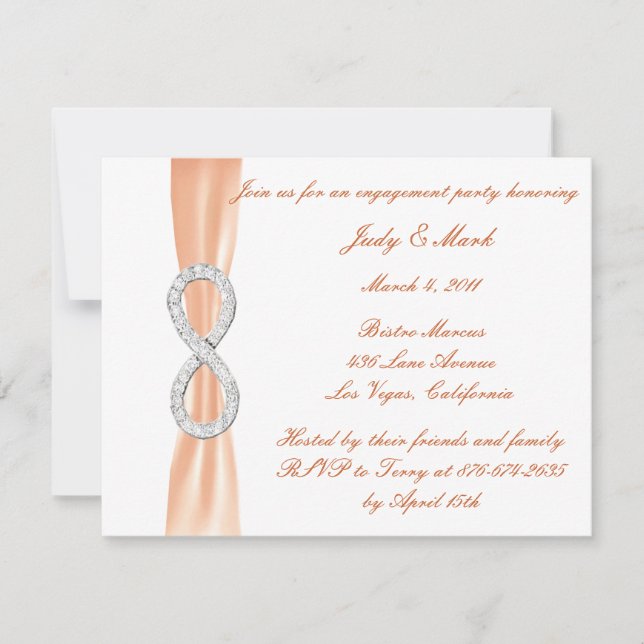 Invitation de la partie Engagement Orange Diamond  (Devant)