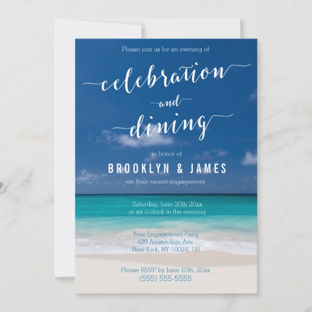 Invitation de la partie Engagement plage de Callig (Devant)