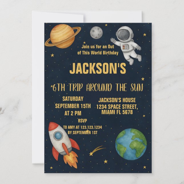 Invitation de la partie Explorateur Planètes (Devant)