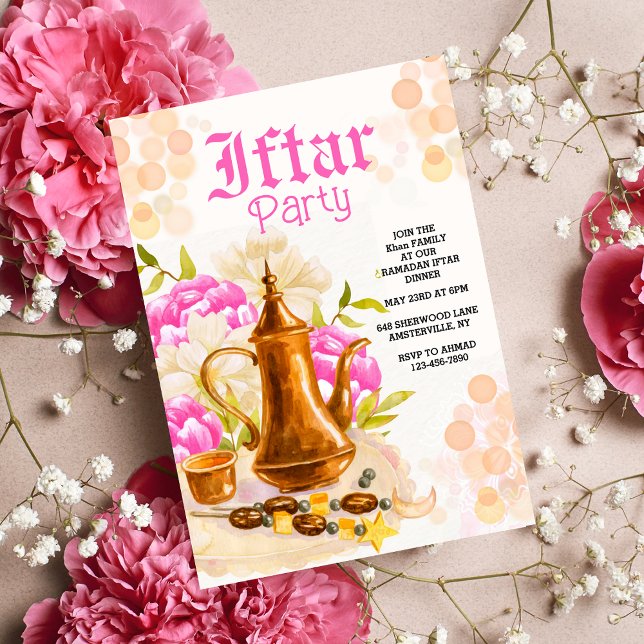 Invitation de la partie Iftar de la bouilloire d'a (Créateur téléchargé)