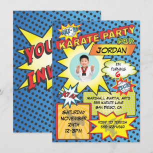 Invitation de la partie karaté de la bande dessiné