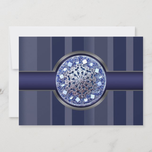 Invitation de la partie Navy Blue Stripes (Devant)