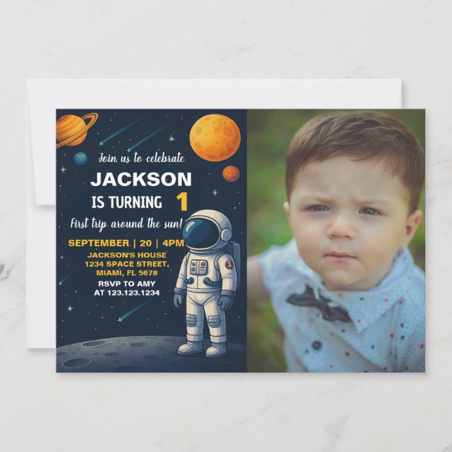 Invitation de la partie Planètes spatiales avec ph (Devant)