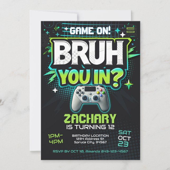Invitation de la partie Vidéo Bruh (Devant)