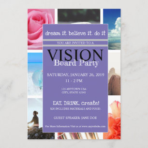 Invitation de la partie Vision Board