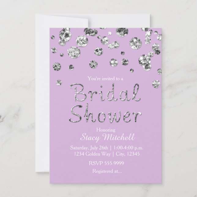 Invitation de la Parties scintillant nuptiale Lave (Devant)