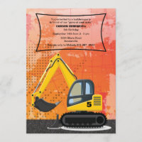 Invitation de la pelle rétro du constructeur