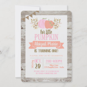 Invitation de la petite fille citrouille pour le p