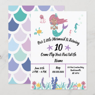 Invitation de la petite sirène