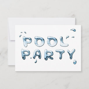 invitation de la piscine : liquides