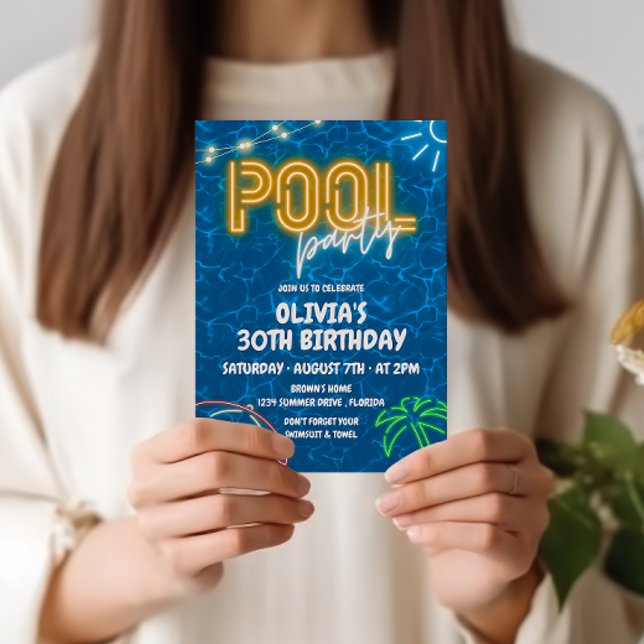 Invitation De La Piscine Pour Adultes (Créateur téléchargé)