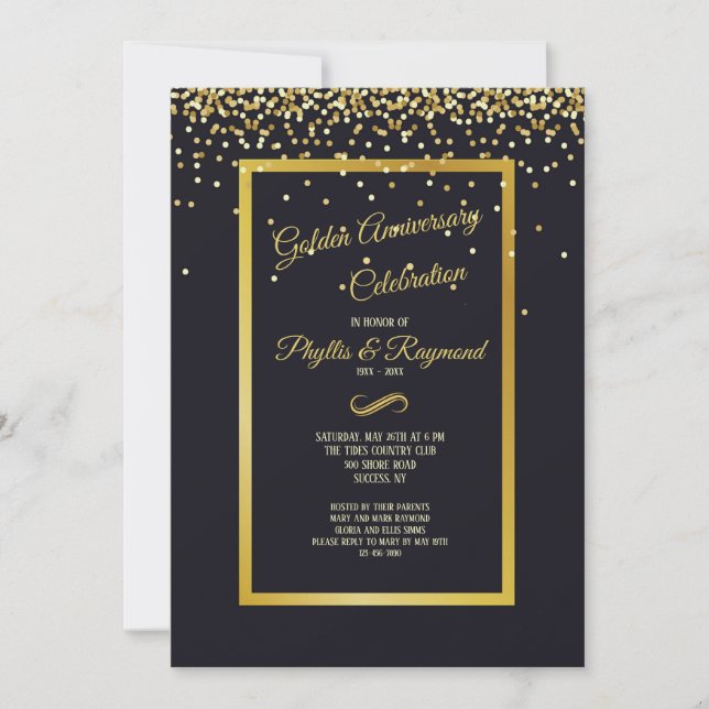 Invitation de la poussière d'or (Devant)