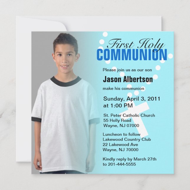 Invitation de la Première Communion Sainte Croix B (Devant)