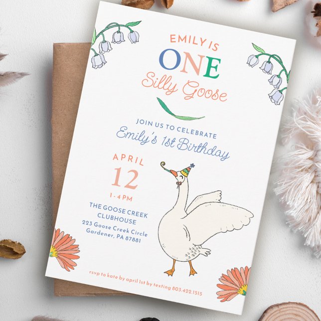 Invitation de la première fête d'anniversaire de l (Créateur téléchargé)