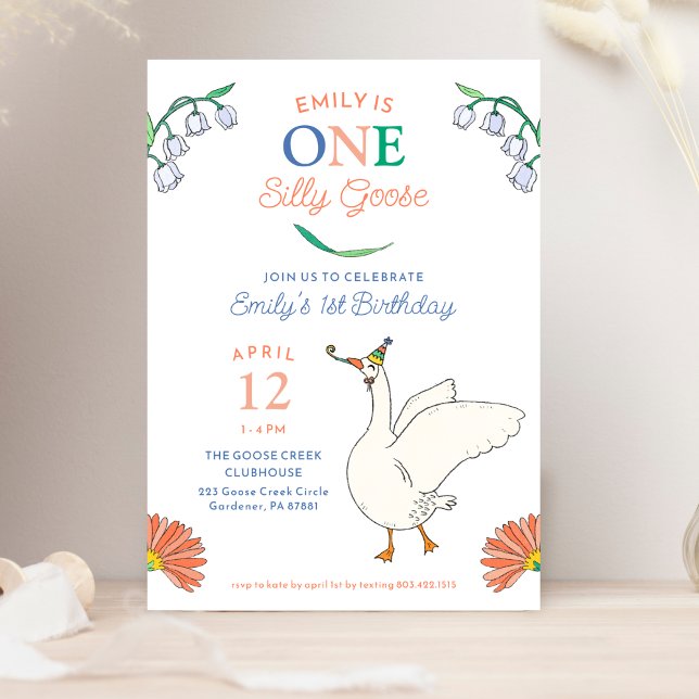 Invitation de la première fête d'anniversaire de l (Créateur téléchargé)