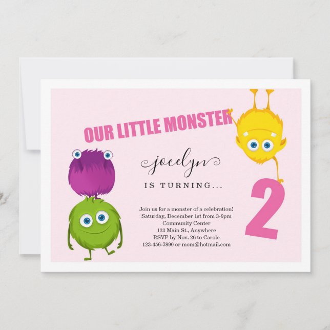 Invitation de la première fête d'anniversaire du M (Devant)