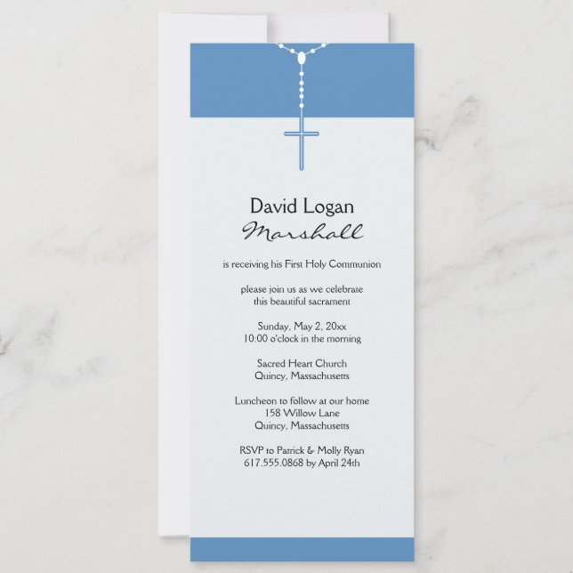 Invitation de la première sainte communion (Devant)