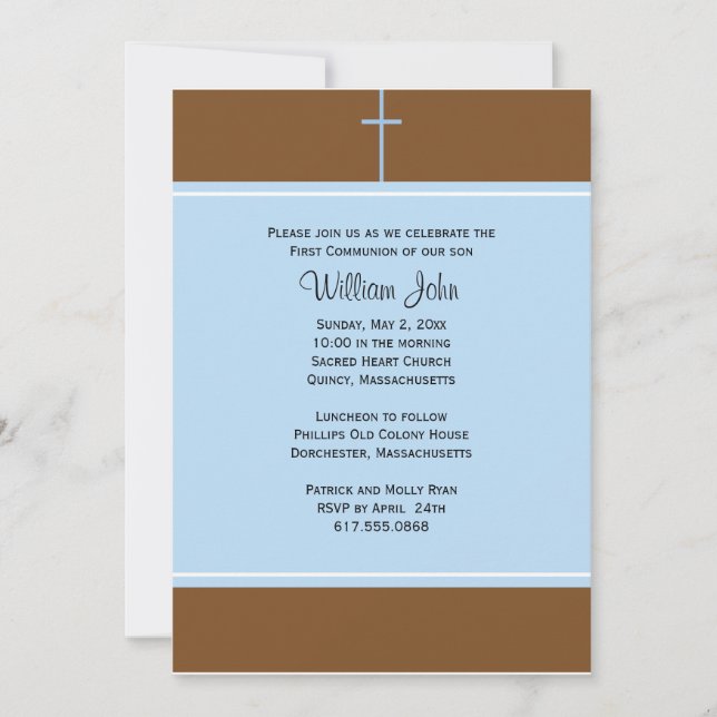 Invitation de la première sainte communion (Devant)