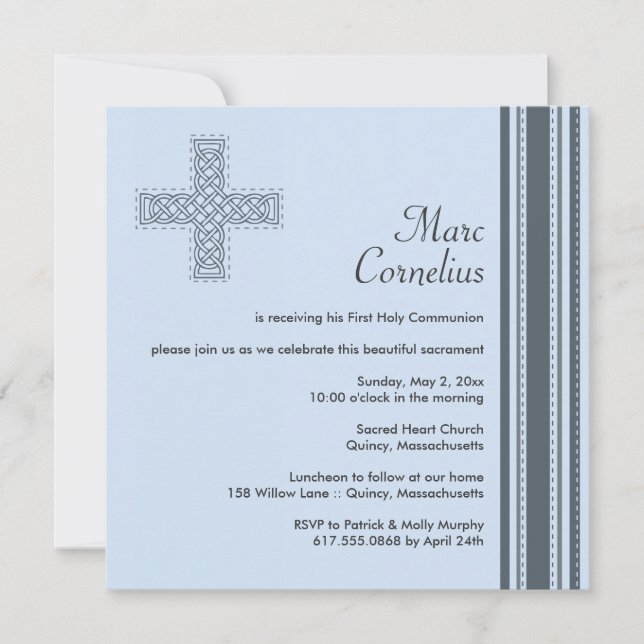 Invitation de la première sainte communion (Devant)