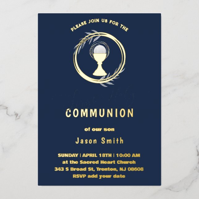 Invitation de la première sainte communion (Recto)