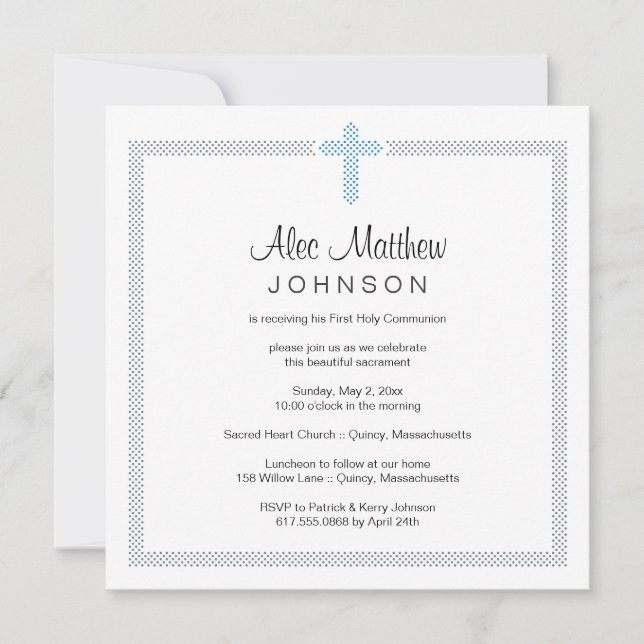 Invitation de la première sainte communion (Devant)