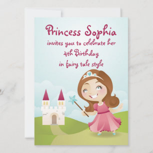 Invitation de la Princess Birthday Party