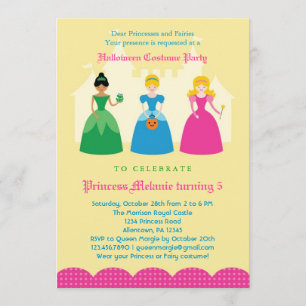 Invitation de la Princess Costume Party d'Hallowee