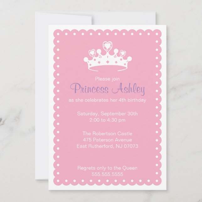 Invitation de la princesse de la Couronne (Devant)