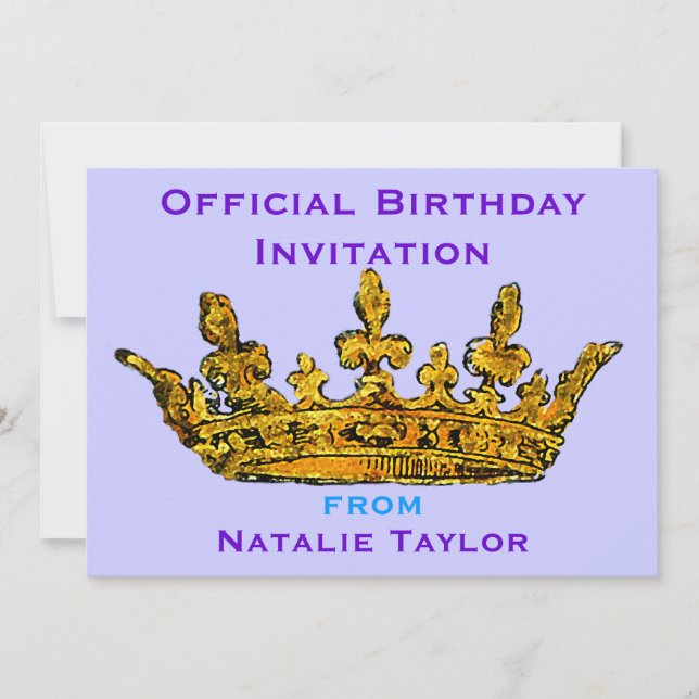Invitation de la princesse Gold Crown (Devant)