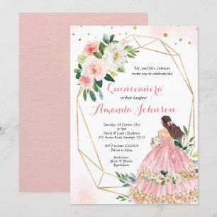 Invitation de la Princesse Quinceañera