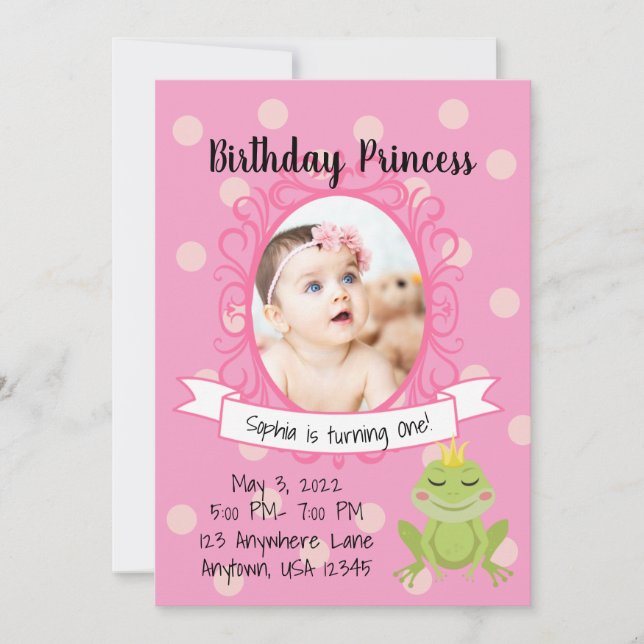 Invitation de la Princesse Rose  (Devant)
