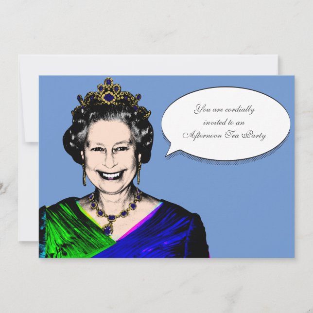 Invitation de la reine Elizabeth II à Tea Party (Devant)