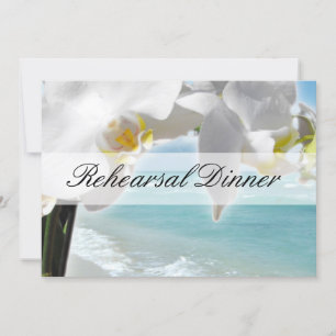Invitation de la répétition Aqua/White Orchid Beac