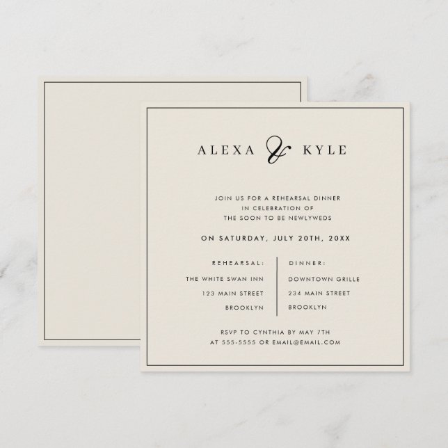 Invitation de la répétition Carré ivoirienne (Devant / Derrière)