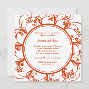 Invitation de la répétition florale (orange)
