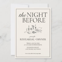 Invitation de la répétition noir et blanc chic