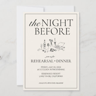 Invitation de la répétition noir et blanc chic