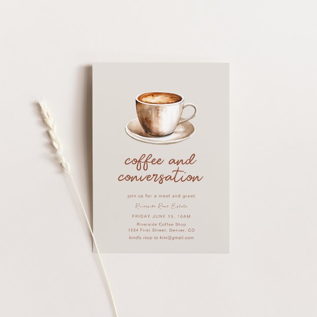 Invitation de la réunion d'affaires café et conver (Créateur téléchargé)