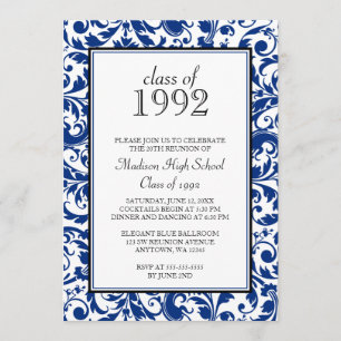 Invitation de la Réunion de classe de damassé de