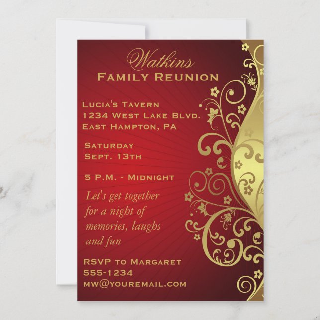 Invitation de la Réunion de famille (Devant)