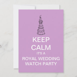Invitation de la Royal Mariage Watch Party