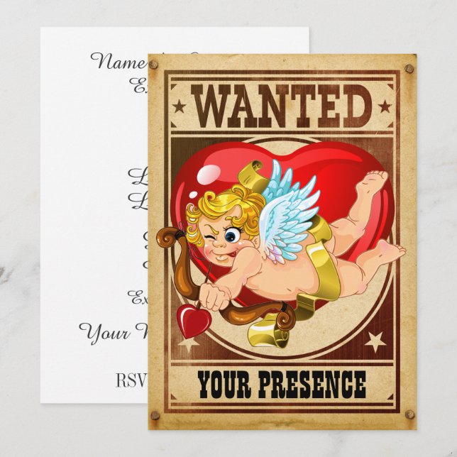 Invitation de la Saint-Valentin (Devant / Derrière)