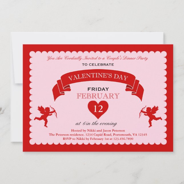 Invitation de la Saint-Valentin (Devant)