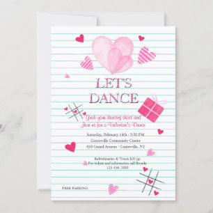 Invitation de la Saint Valentin à la fête de la da